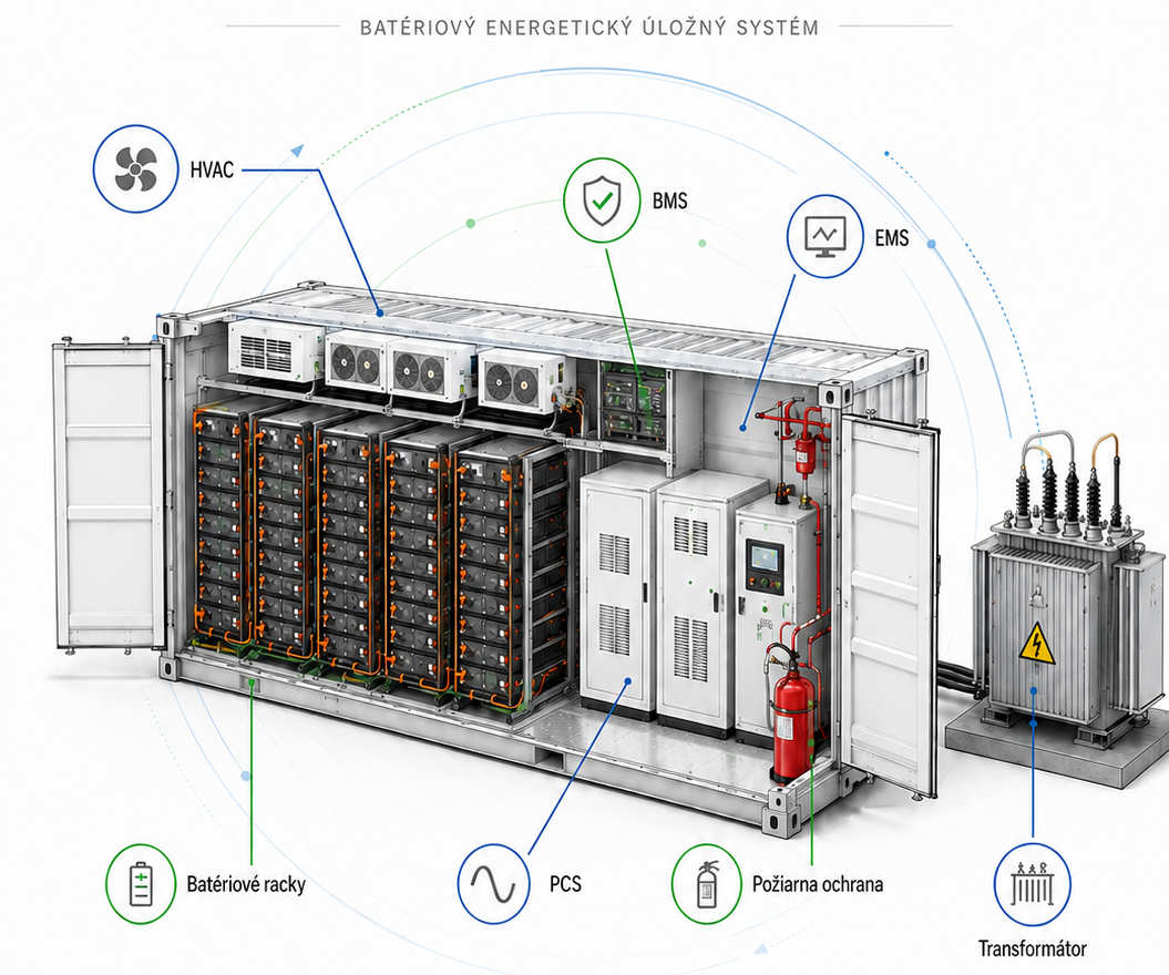 BESS container – technical component overview